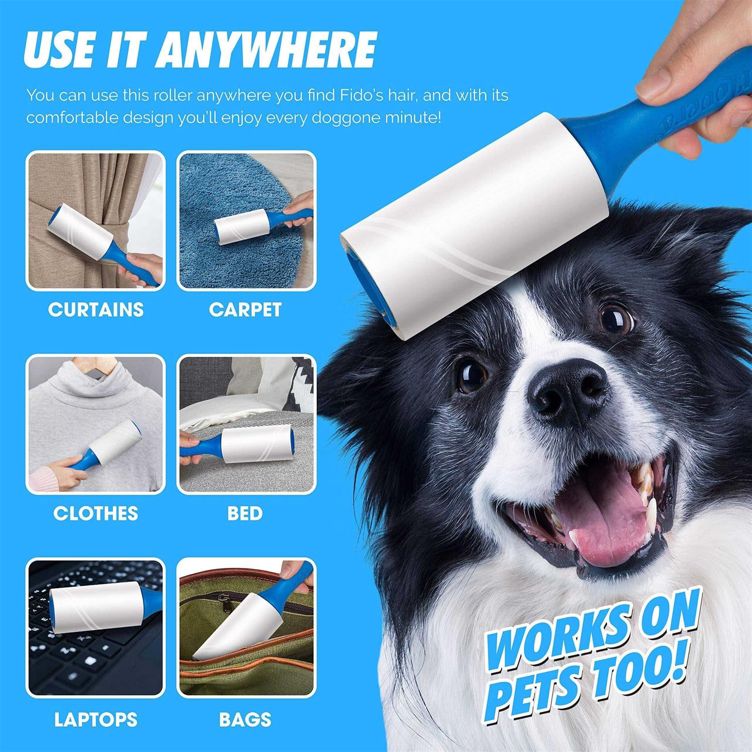 Petlovers Lint Rollers for Pet Hair Extra Sticky 420 Sheets - Image 5