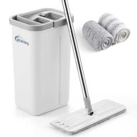 Oshang Mop and Bucket Set Home Floor Cleaning Hands Free Flat Mop