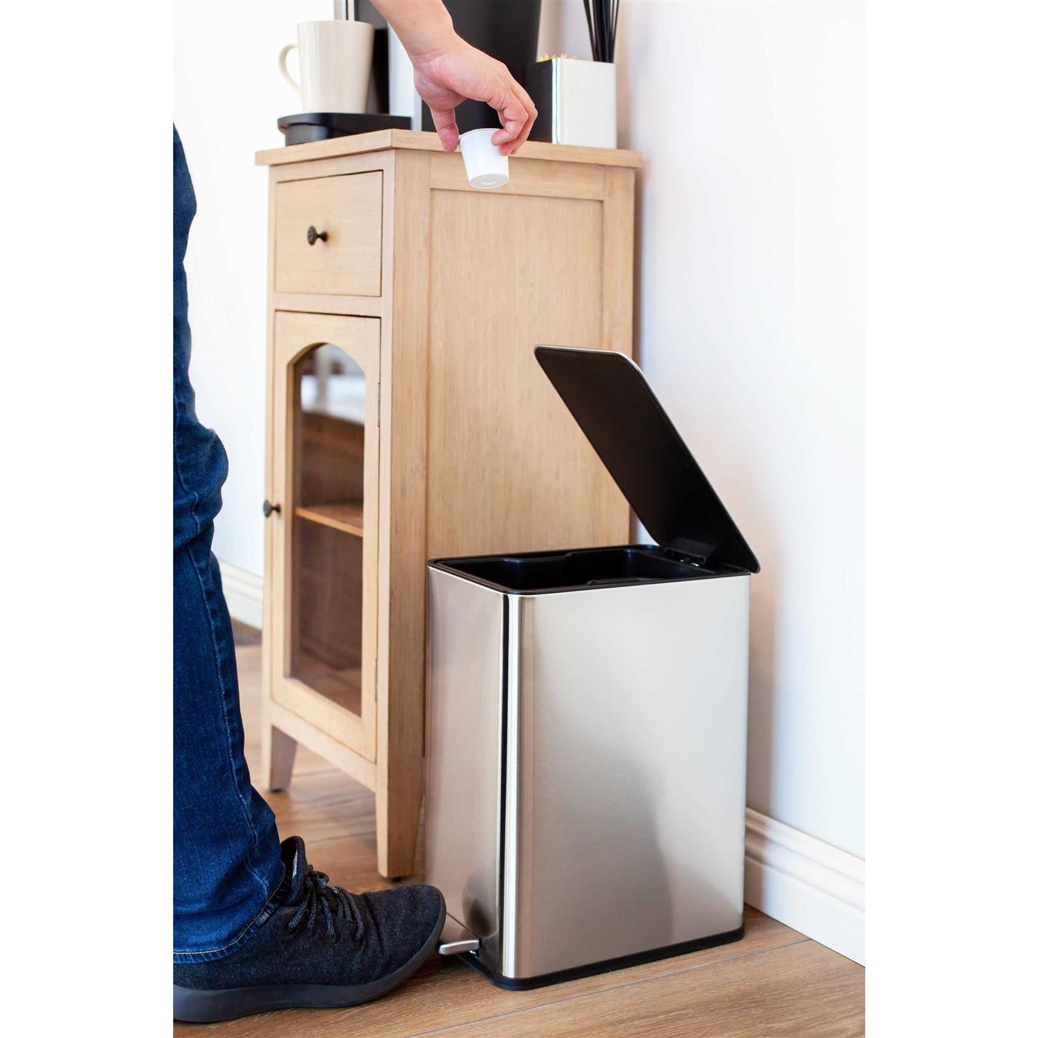 Qualiazero 2.6 Gallon Slim Step On Trash Can - Image 5