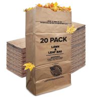 30 Gallon Kraft Lawn and Leaf Bags Eco-Friendly Heavy Duty Large Paper Trash Bags