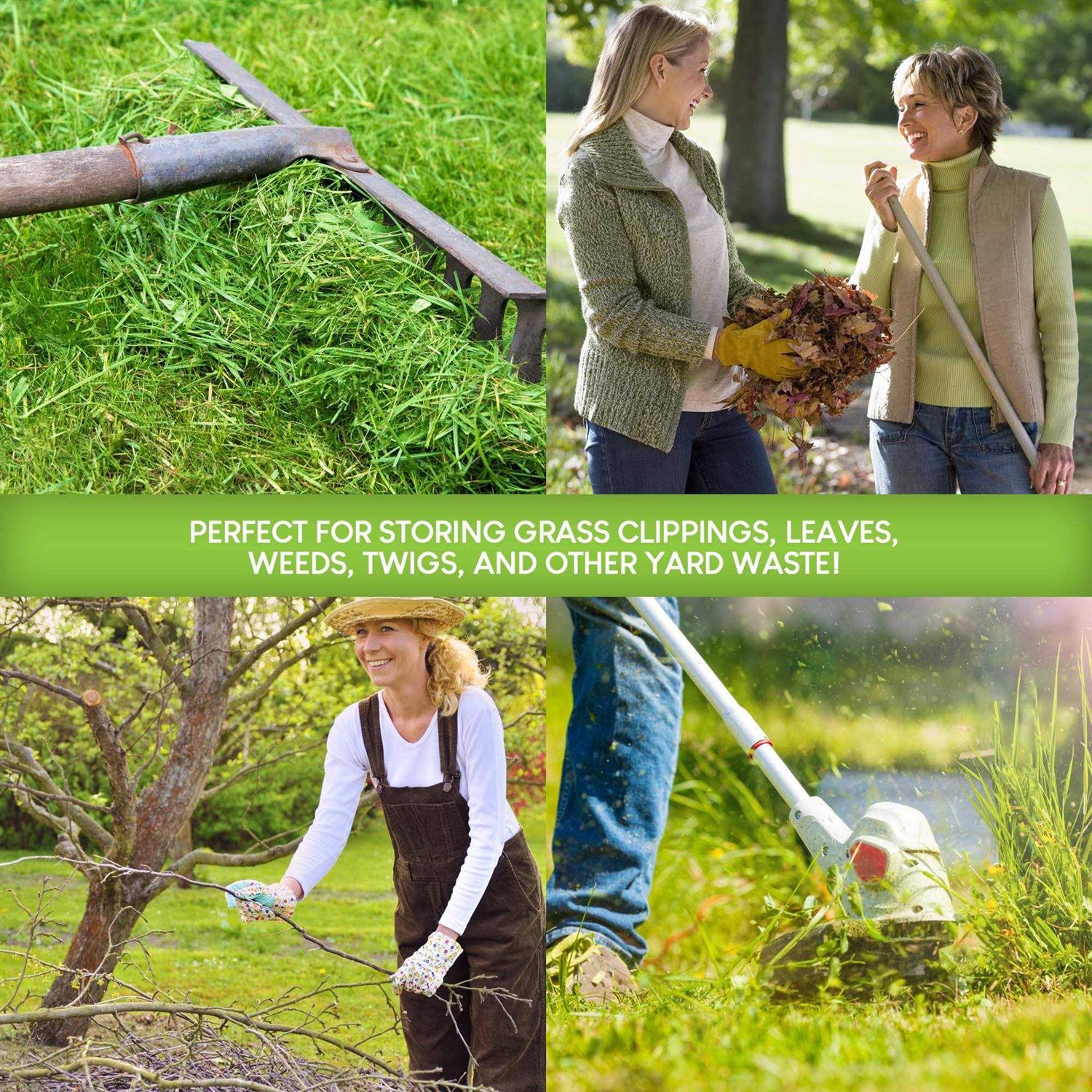 30 Gallon Kraft Lawn and Leaf Bags Eco-Friendly Heavy Duty Large Paper Trash Bags - Image 2