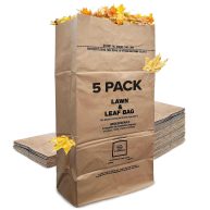 30 Gallon Kraft Lawn and Leaf Bags Eco-Friendly Heavy Duty Large Paper Trash Bags