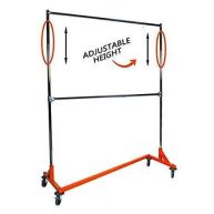 Only Hangers Industrial Strength Z Rack with Add-On Hangrail and Built-in Height Extensions