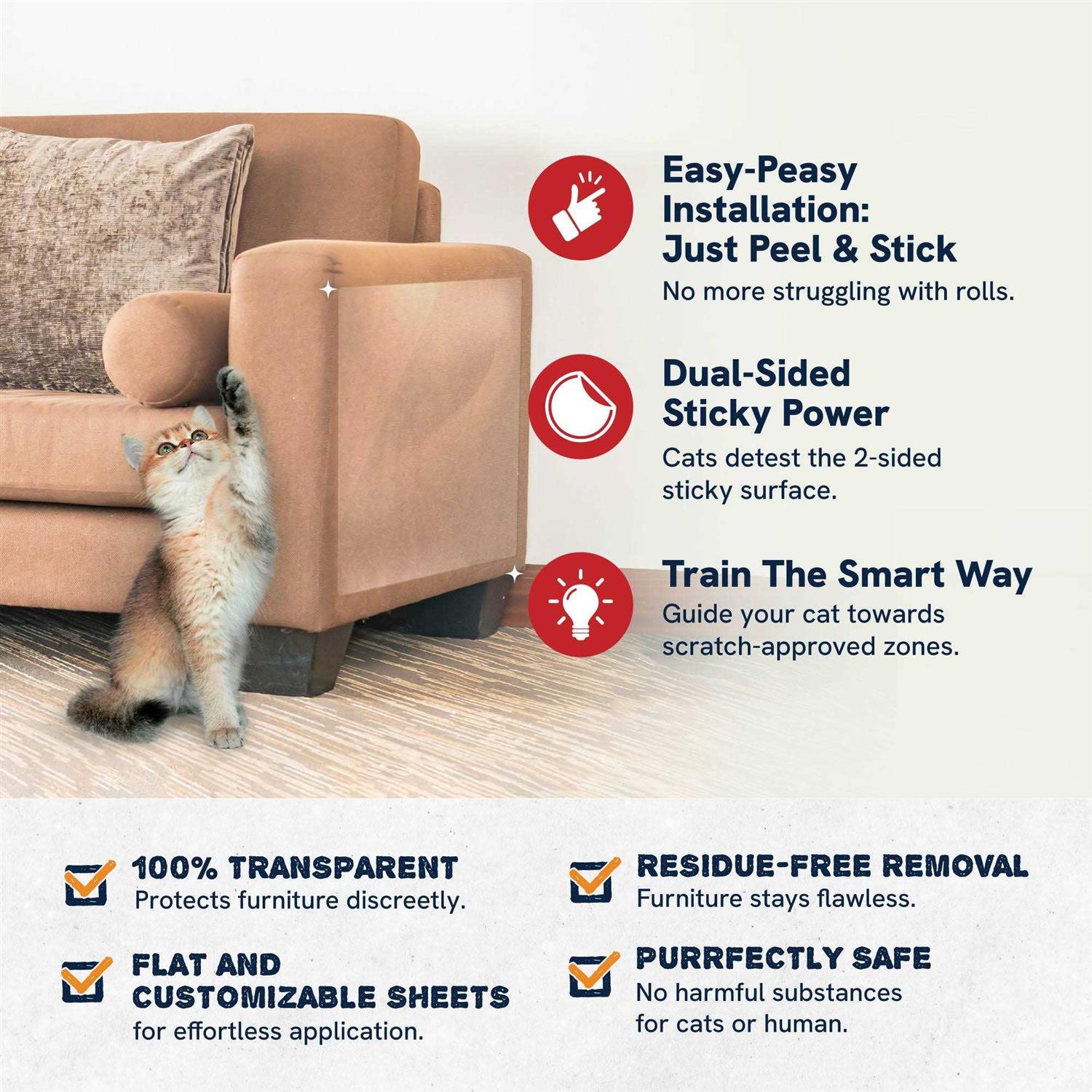 Panther Armor Cat Scratch Furniture Protector for Sofa Couch Double Sided Anti Scratching - Image 2