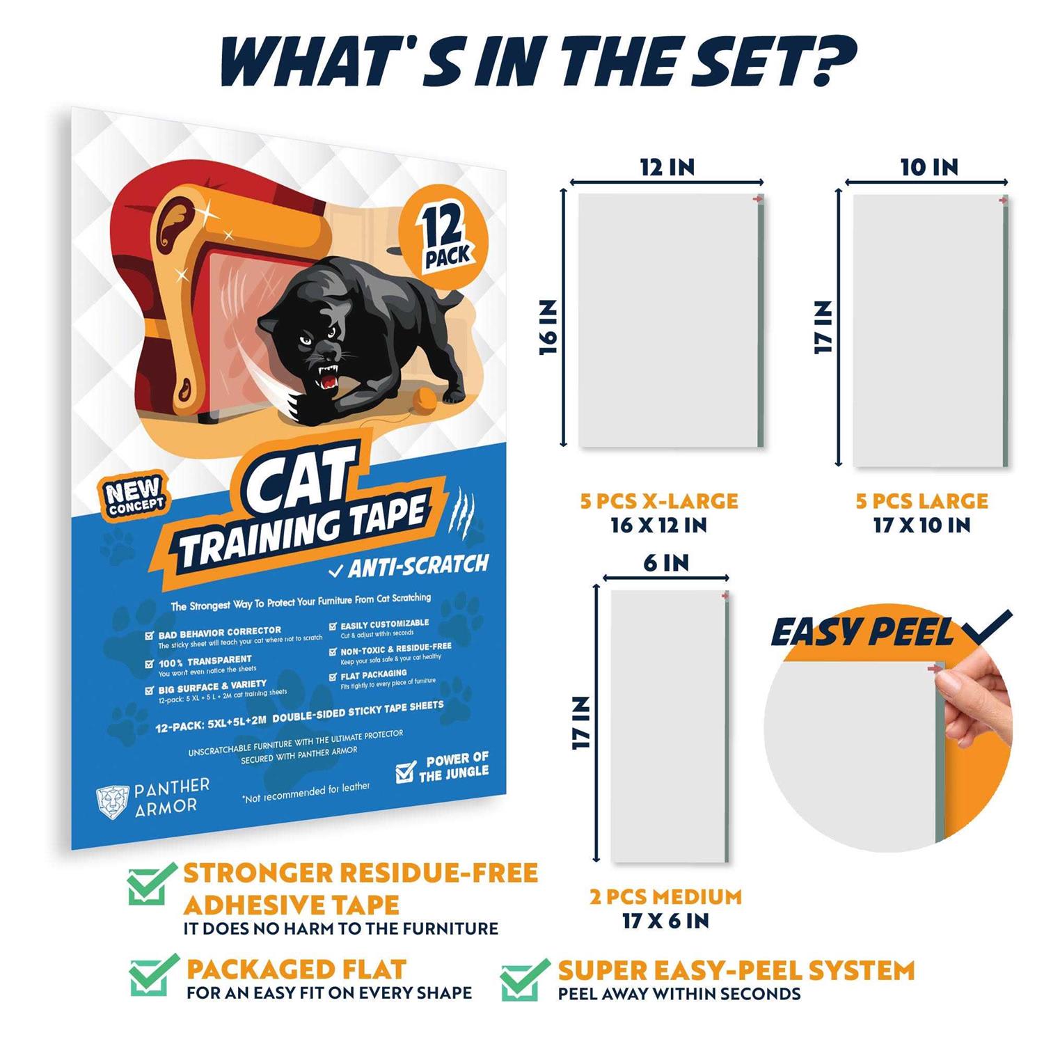 Panther Armor Cat Scratch Furniture Protector for Sofa Couch Double Sided Anti Scratching - Image 5