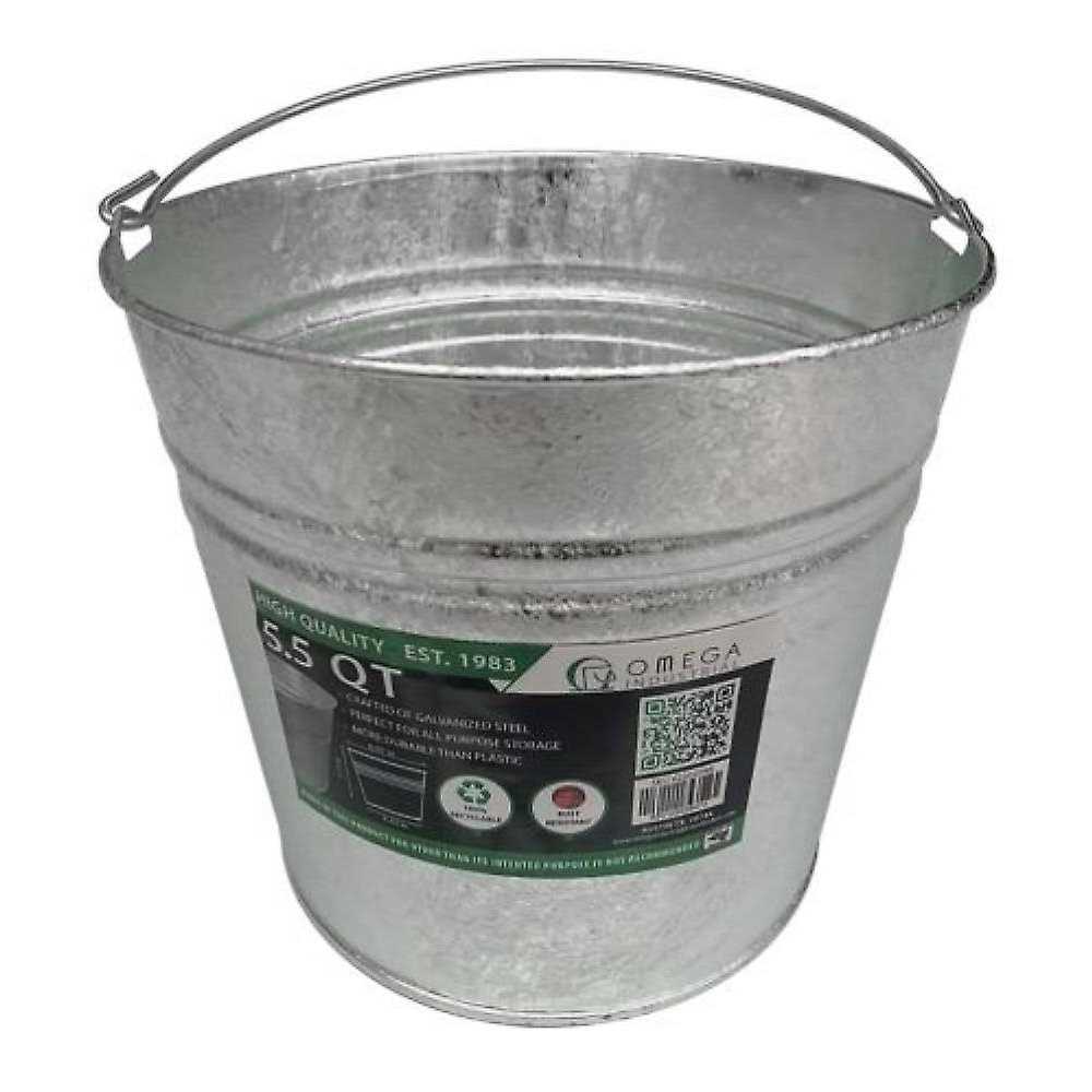 Omega Industrial 5.5 qt. Galvanized Metal Bucket 2202098