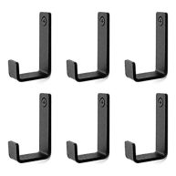 Piffny 6 Pack Heavy Duty Coated Stainless Steel Hooks for Indoor