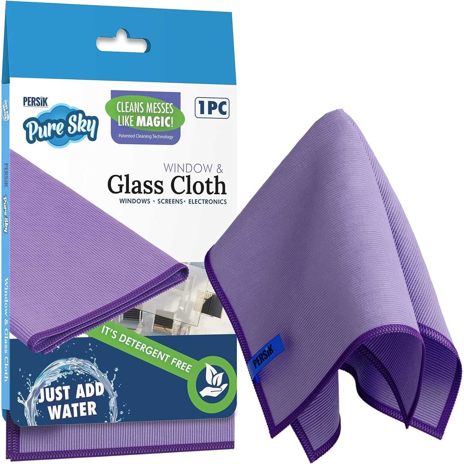 Pure-Sky Window Glass Cleaning Cloth JUST ADD Water No Detergents Needed Streak Free Magic Ultra Microfiber Window Polishing Towel