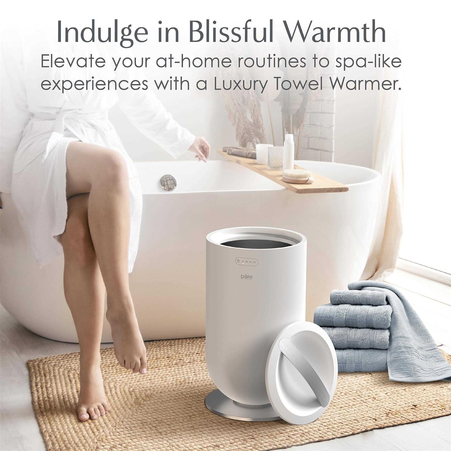 Pure Enrichment PureBliss Luxury Towel Warmer Extra Large 20L Heats Baths, Towels, Robes, Blankets, or Clothing - Image 4