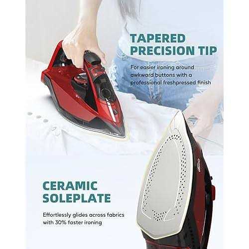 OMAIGA Cordless Iron 1500W Cordless Iron with Steam with 11.84ozs Water Tank - Image 4