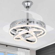 Oaks Aura 42in. LED DIY Shape Modern Ring Ceiling Fan With Lights