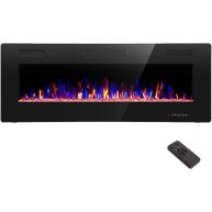 R.w.flame Electric Fireplace 50 inch Recessed And Wall Mounted,The Thinnest Fireplacelow Noise