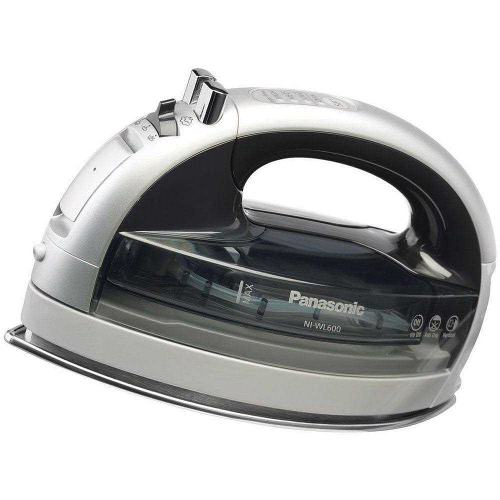 Panasonic NI-WL600 Cordless, Portable 1500W Contoured Multi-Directional Steam/Dry Iron, Stainless Steel Soleplate, Power Base and Carrying/Storage