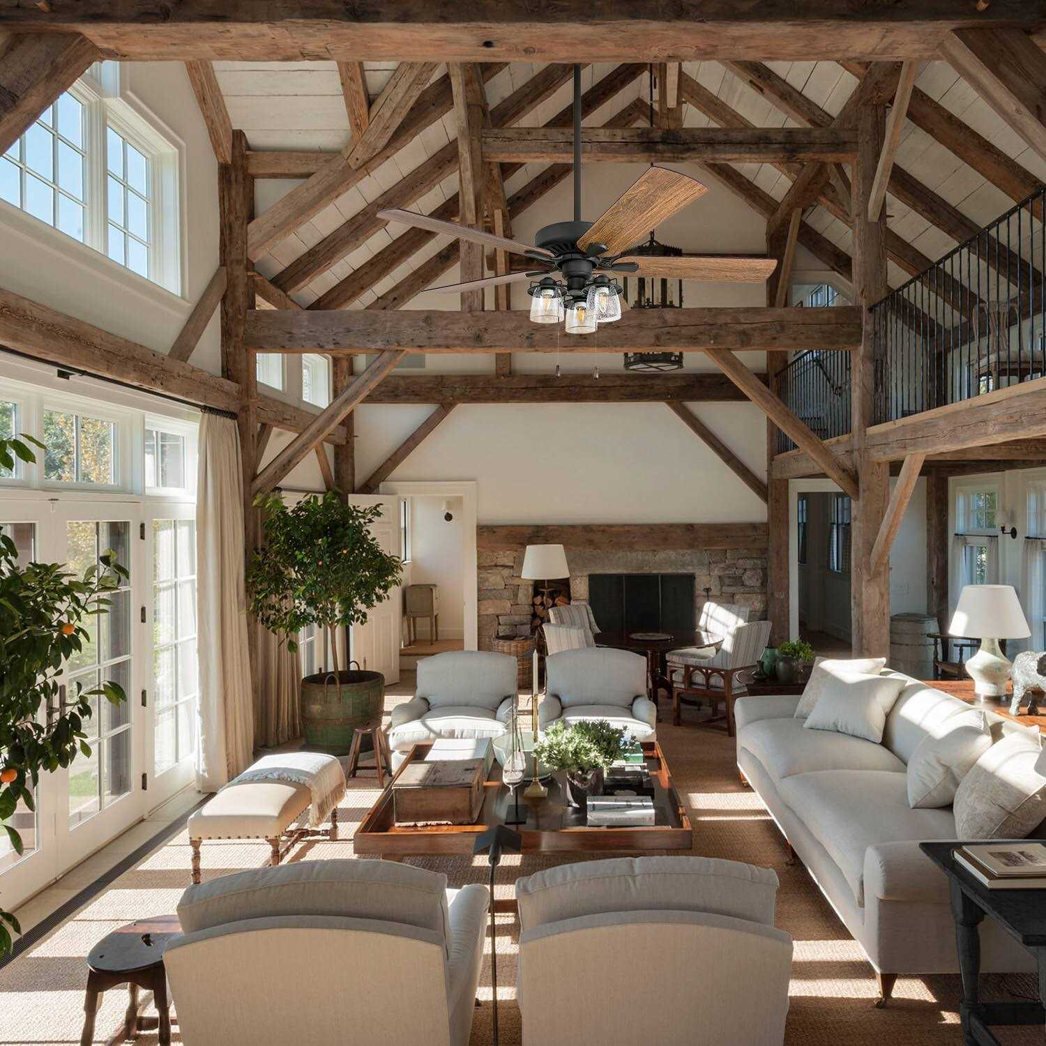 52 Prominence Home Briarcrest Bronze Farmhouse LED Ceiling Fan with Light - Image 2