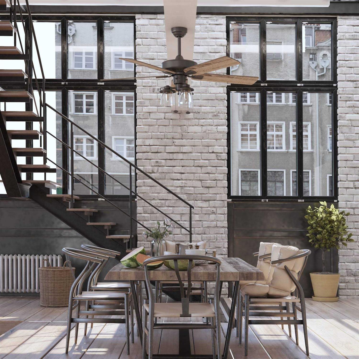 52 Prominence Home Briarcrest Bronze Farmhouse LED Ceiling Fan with Light - Image 3