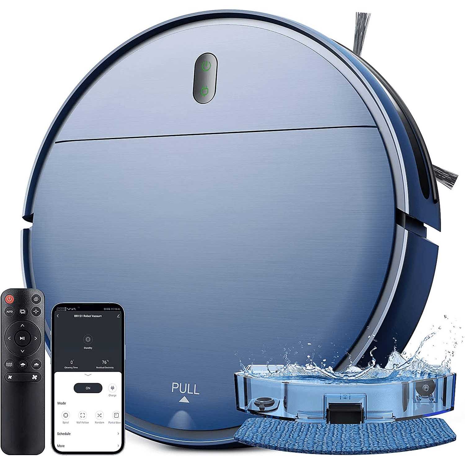 Onson Robot Vacuum Cleaner, Robot Vacuum and Mop Combo with Wifi / Alexa for Pet Hair and Hard Floor - Image 2