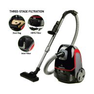 Ovente Electric Lightweight Canister Vacuum Cleaner with 3