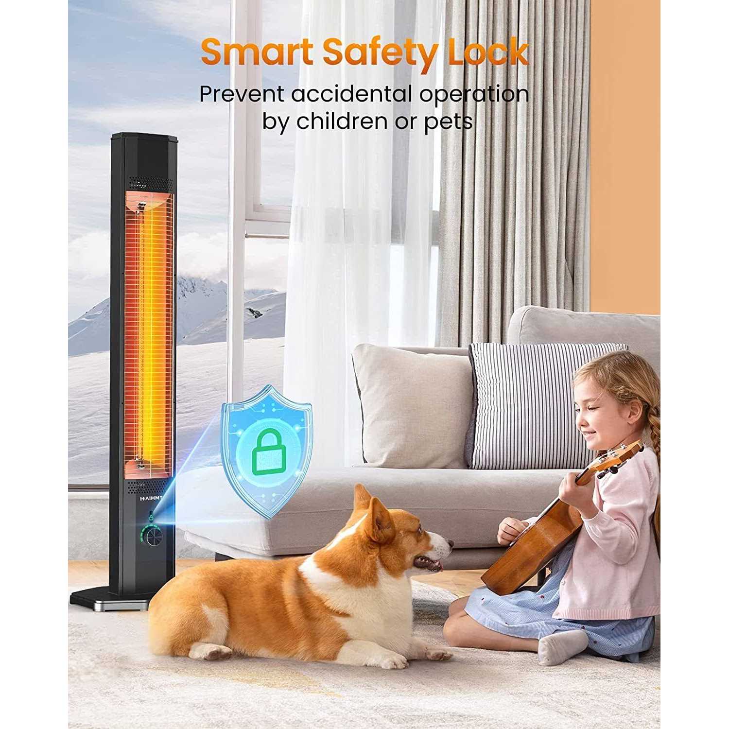 Outdoor Electric Patio Heater Haimmy 42in Infrared Heater with Remote - Image 2