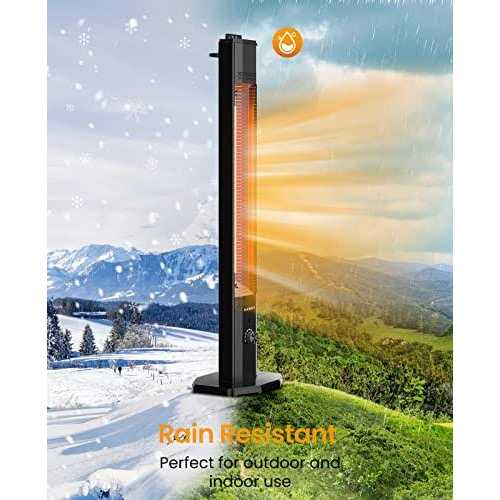 Outdoor Electric Patio Heater Haimmy 42in Infrared Heater with Remote - Image 5