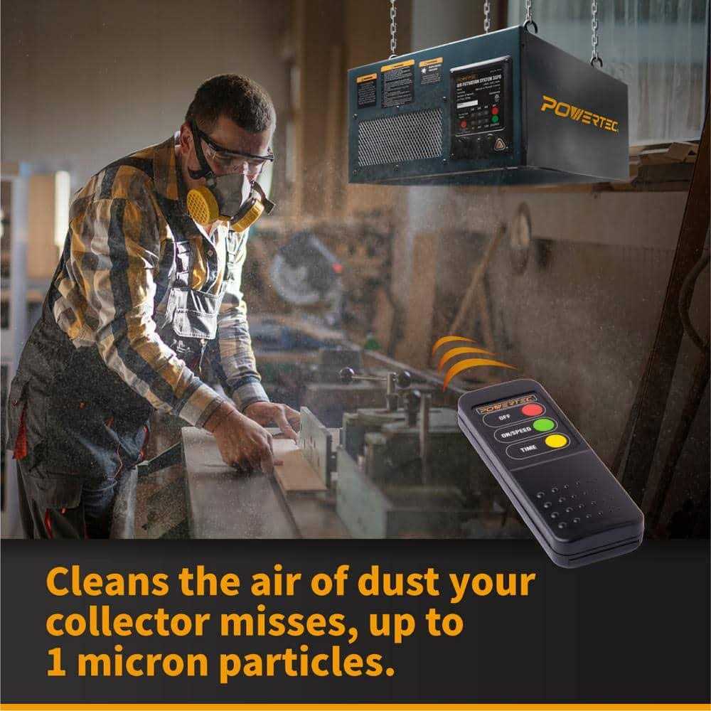 POWERTEC AF4000 Remote Controlled 3-Speed Air Filtration System - Image 2