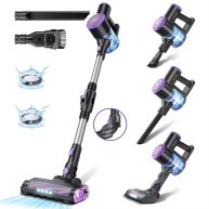 PRETTYCARE Cordless Vacuum Cleaner 6 in 1 Lightweight Stick Vacuum Self-Standing with Powerful Suction