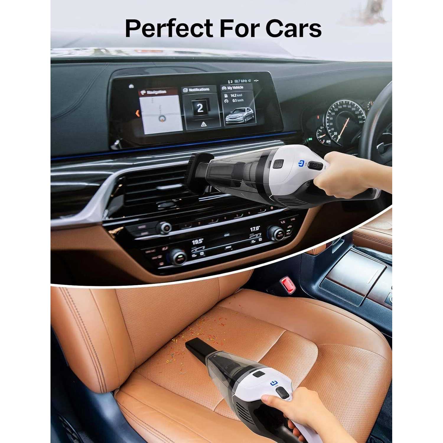 Portutif Handheld Vacuum Cleaner Powerful Suction Portable Lightweight Hand Held Vacum Cordless with 25-30Mins Long Runtime Rechargeable Battery Quick - Image 3