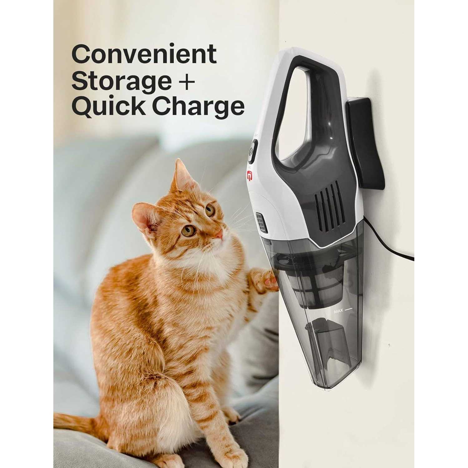 Portutif Handheld Vacuum Cleaner Powerful Suction Portable Lightweight Hand Held Vacum Cordless with 25-30Mins Long Runtime Rechargeable Battery Quick - Image 4