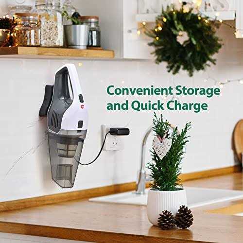Portutif Handheld Vacuum Cleaner Powerful Suction Portable Lightweight Hand Held Vacum Cordless with 25-30Mins Long Runtime Rechargeable Battery Quick - Image 5