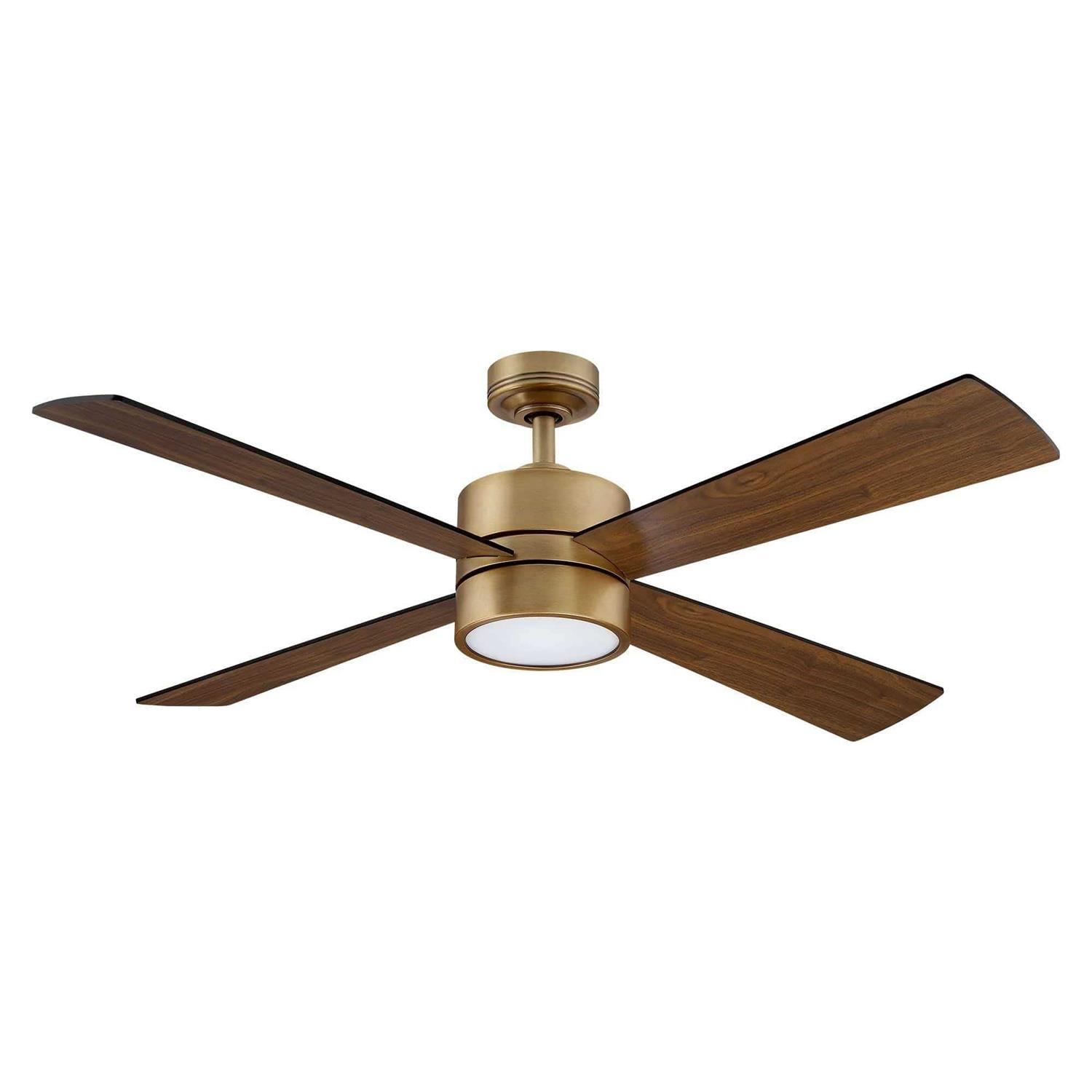 Parrot Uncle Bucholz 52 in. 4-Blade LED Chrome Ceiling Fan with Light and Remote Control