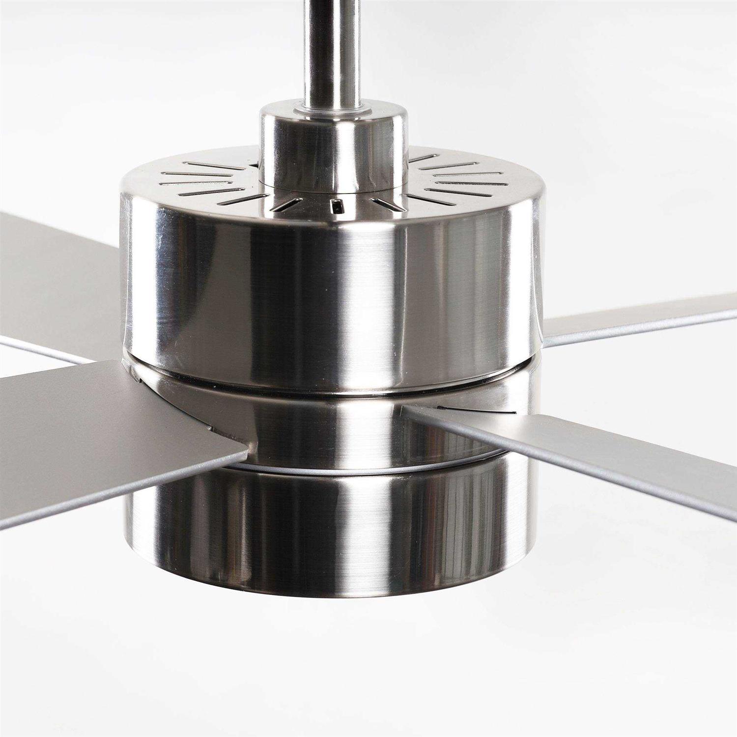 Parrot Uncle Bucholz 52 in. 4-Blade LED Chrome Ceiling Fan with Light and Remote Control - Image 4