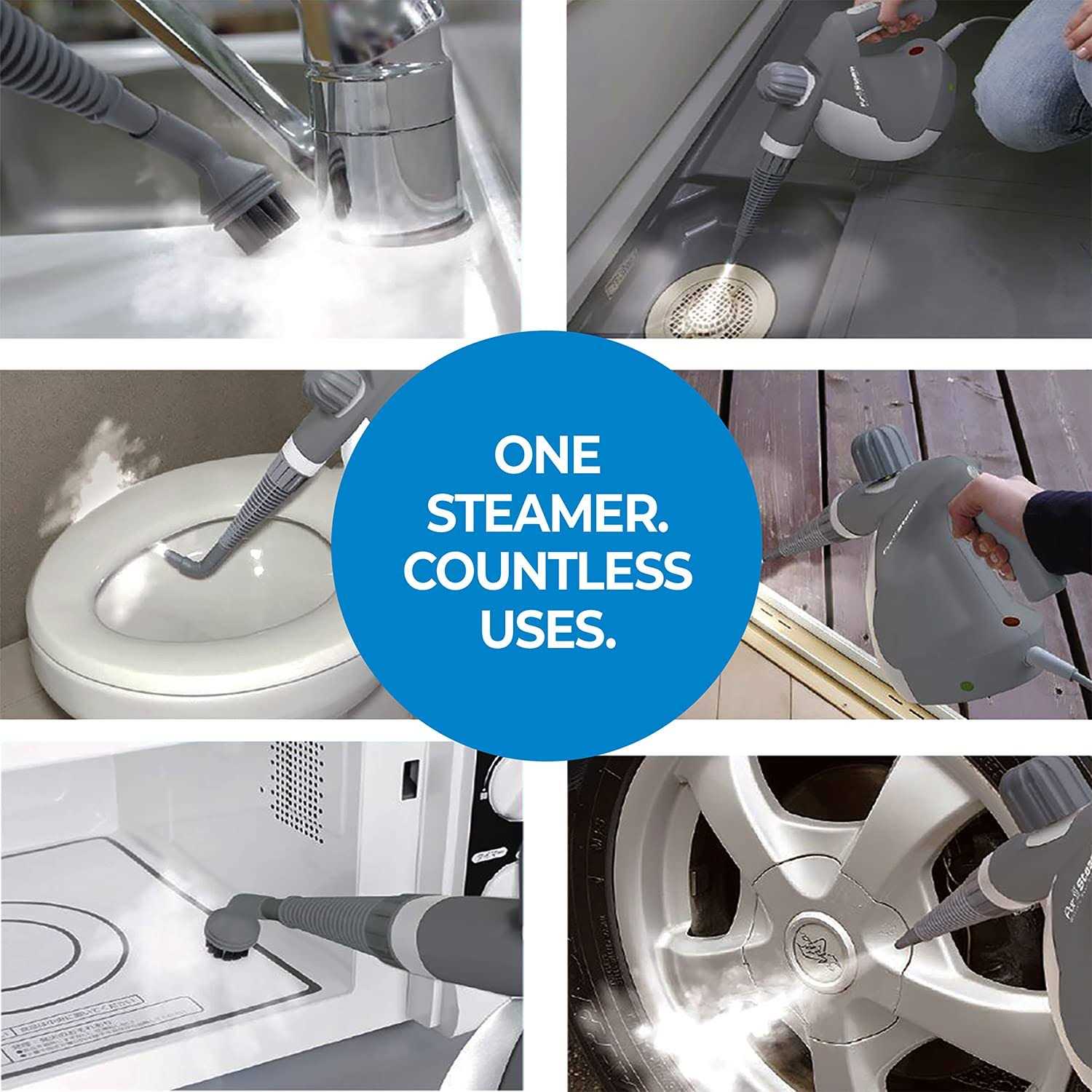 Pursteam Handheld Pressurized Steam Cleaner with 9 Multi-Surface Cleaning Attachment Tools - Image 3