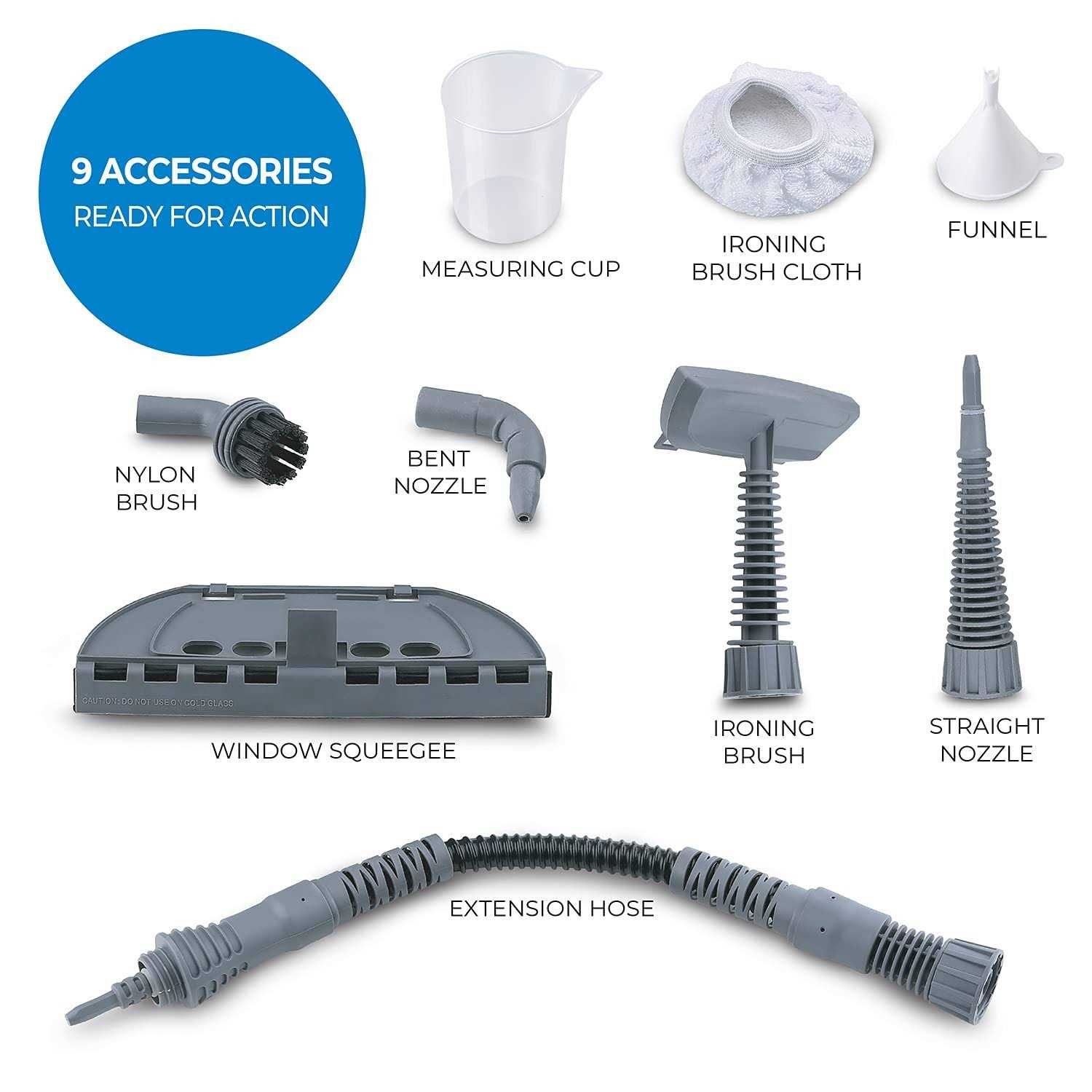 Pursteam Handheld Pressurized Steam Cleaner with 9 Multi-Surface Cleaning Attachment Tools - Image 4