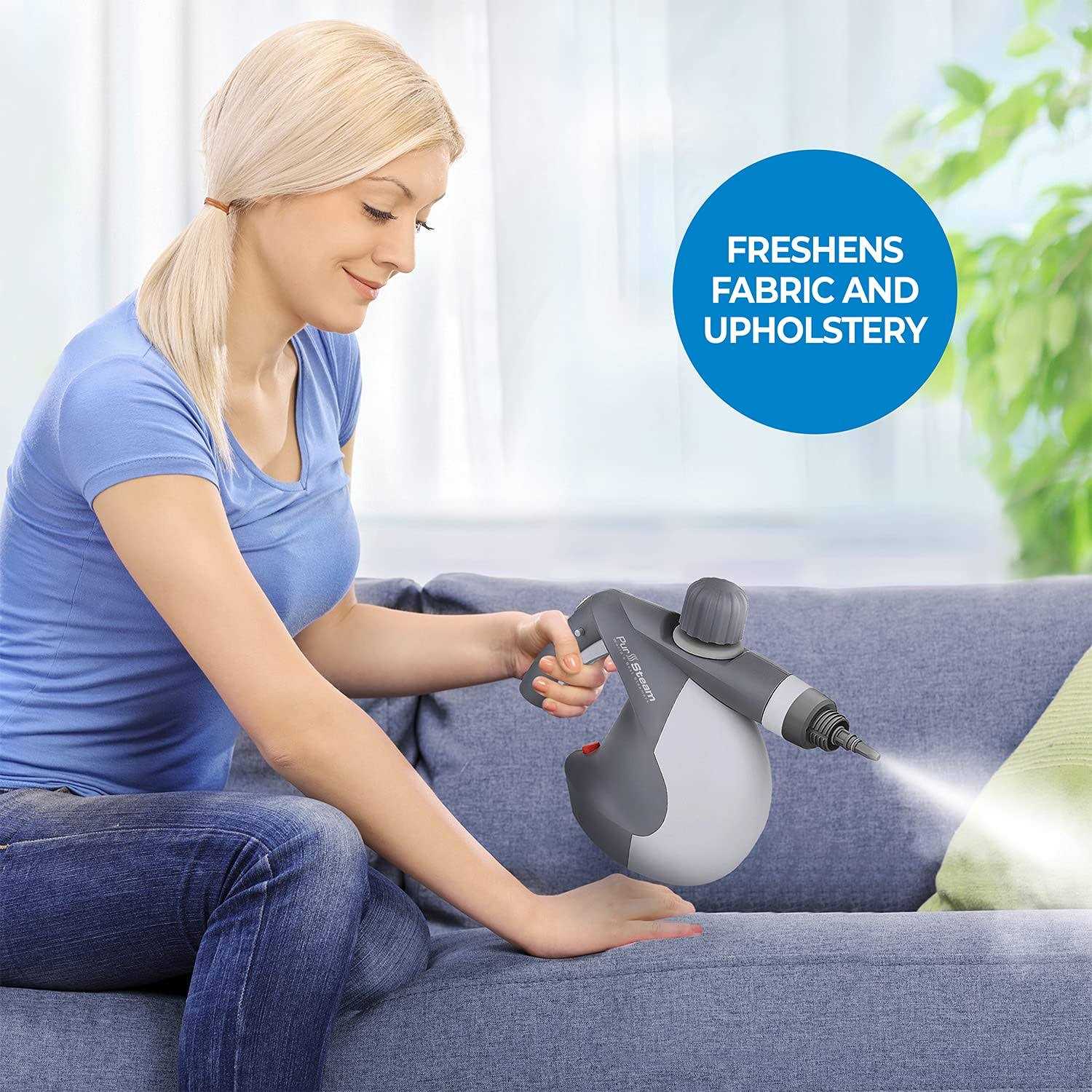 Pursteam Handheld Pressurized Steam Cleaner with 9 Multi-Surface Cleaning Attachment Tools - Image 5