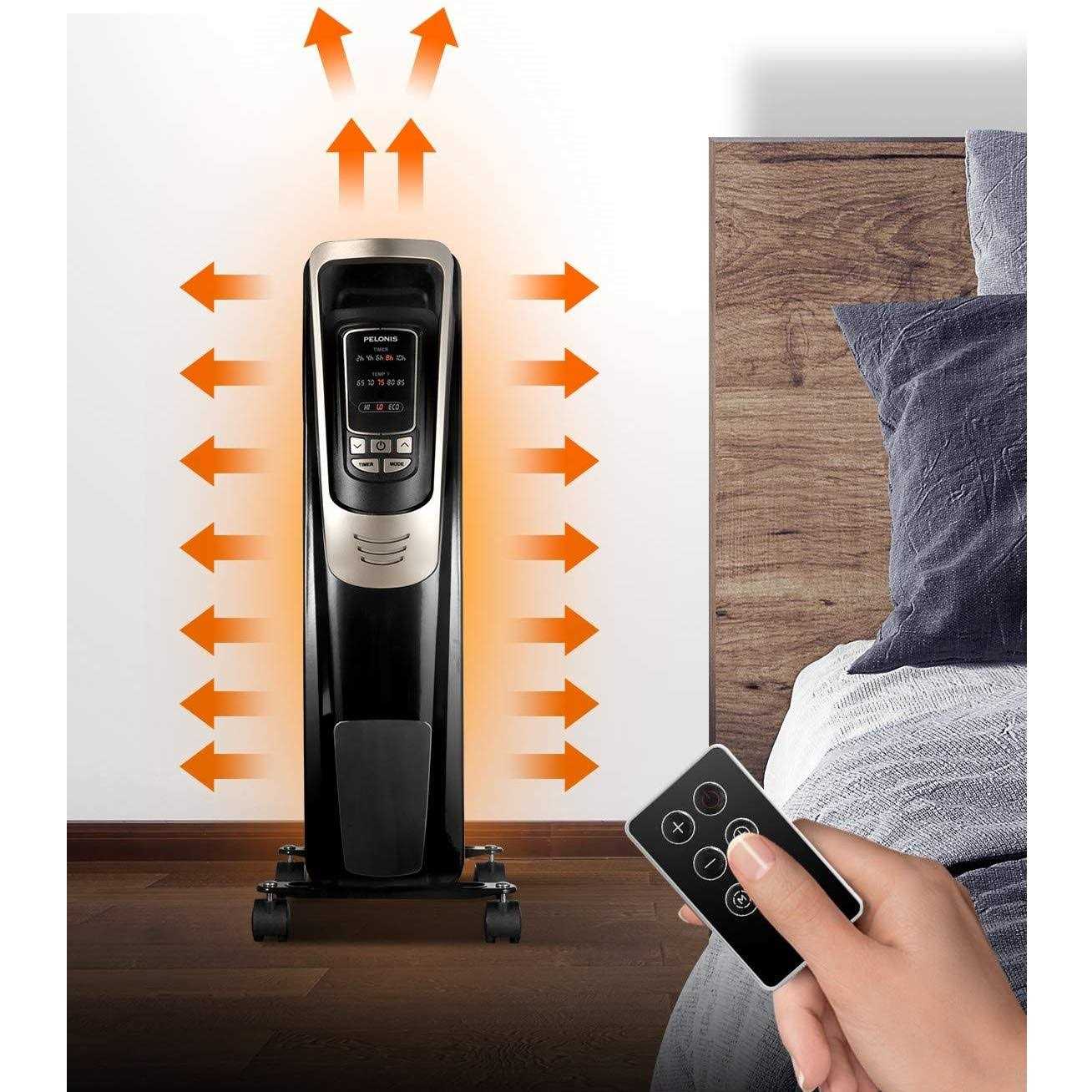 Pelonis Oil Filled Radiator Portable Space Heater with Programmable Thermostat - Image 3