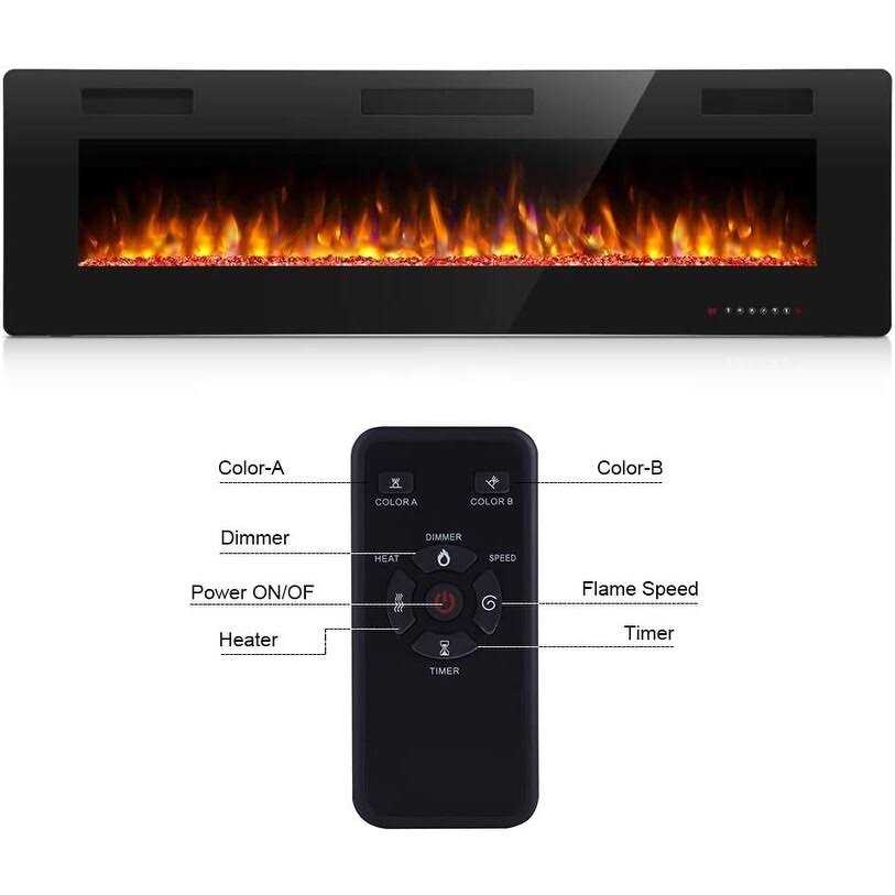30-60 Recessed and Wall Mounted Electric Fireplace,750-1500W - Image 4