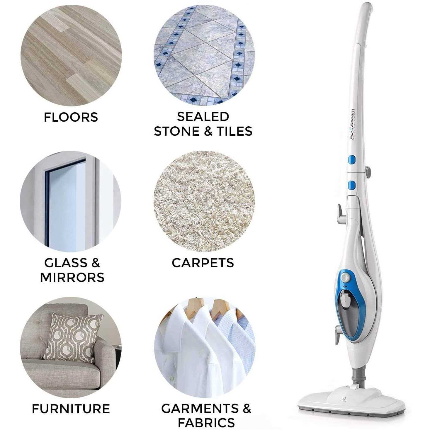 Pursteam Steam Mop Cleaner 10-in-1 with Convenient Detachable Handheld Unit - Image 2
