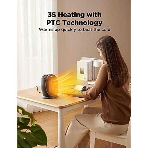 Pelonis Phta1abb Portable 1500w/900w Quiet Cooling & Heating Mode Space Heater for All Season - Image 3