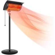 1,500-Watt Infrared Standing Heater Indoors and Outdoors Heater with Overheat Protection