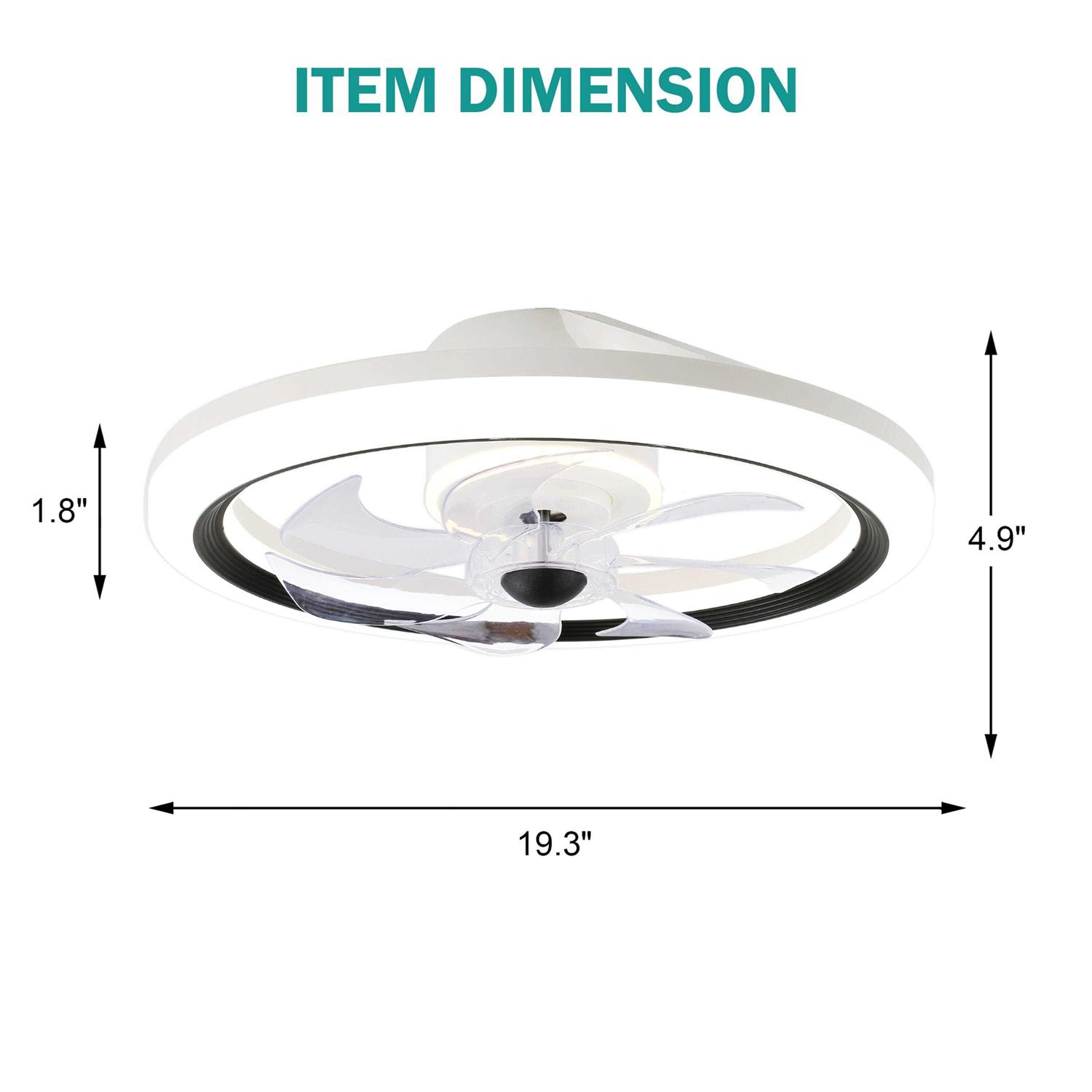 Oaks Aura 20in.LED Smart App Remote Control Ceiling Fans with Lights DC2005 - Image 4