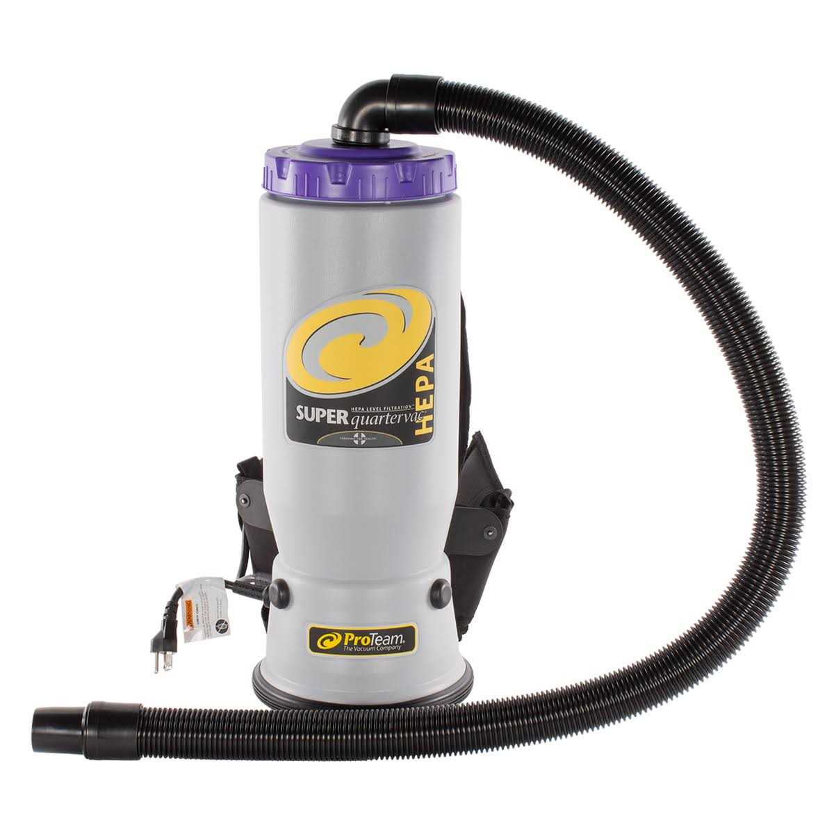 ProTeam Super QuarterVac 6 qt. Backpack Vacuum w/ Xover Multi-Surface Two-Piece Wand Tool Kit