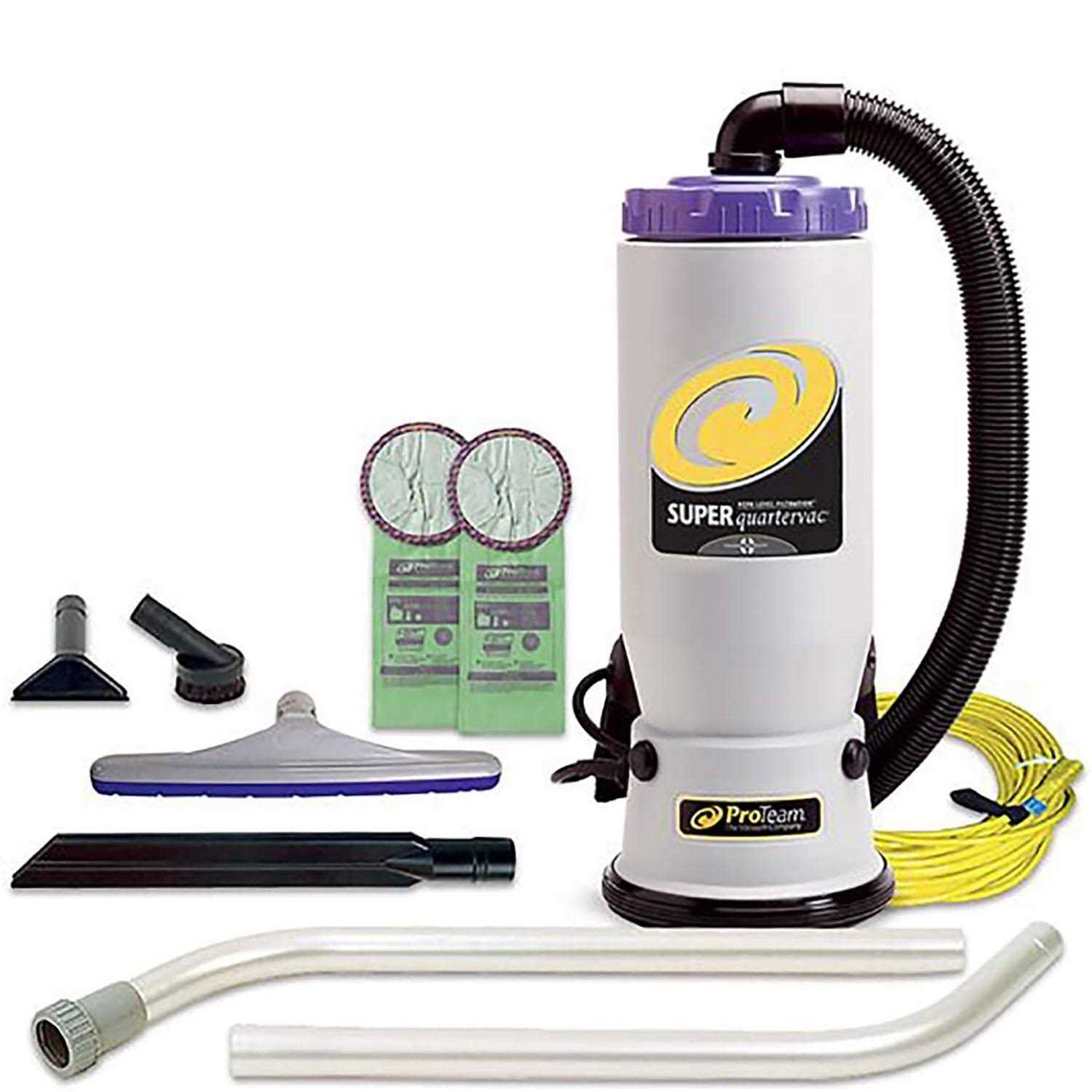 ProTeam Super QuarterVac 6 qt. Backpack Vacuum w/ Xover Multi-Surface Two-Piece Wand Tool Kit - Image 4