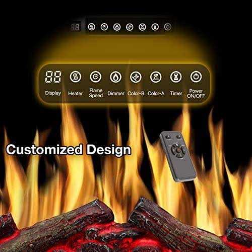 R.w.Flame 34 Electric Fireplace Insert Adjuatble Flame Colors - Image 5