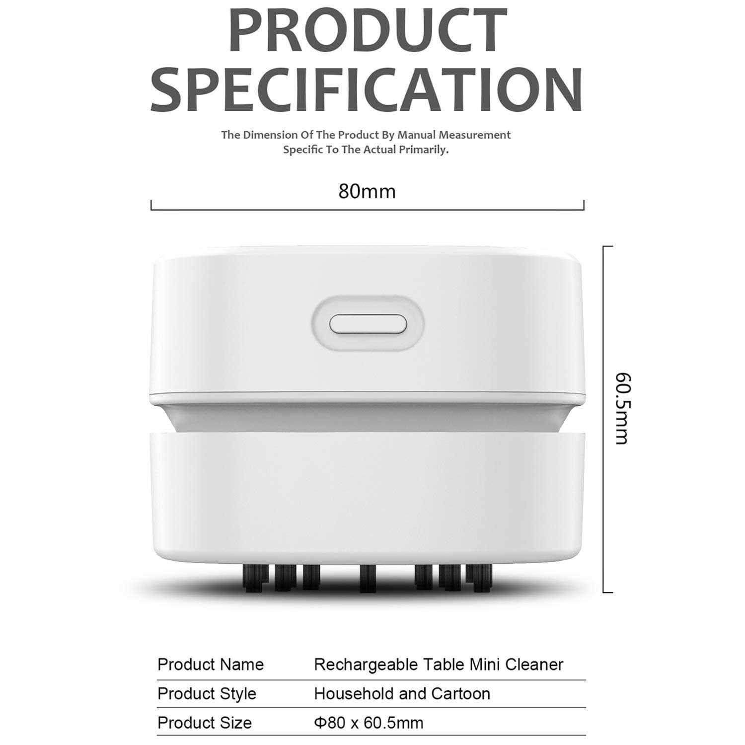 ODISTAR Desktop Vacuum Cleaner Mini Table dust Sweeper Energy Saving,High Endurance up to 90 mins,Cordless&360 Rotatable Design for Keyboard/Home - Image 2