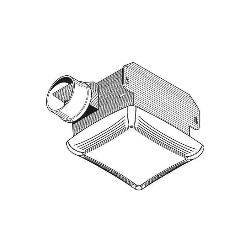 NuTone 763 50 CFM Ventilation Fan with Incandescent Light - Image 2