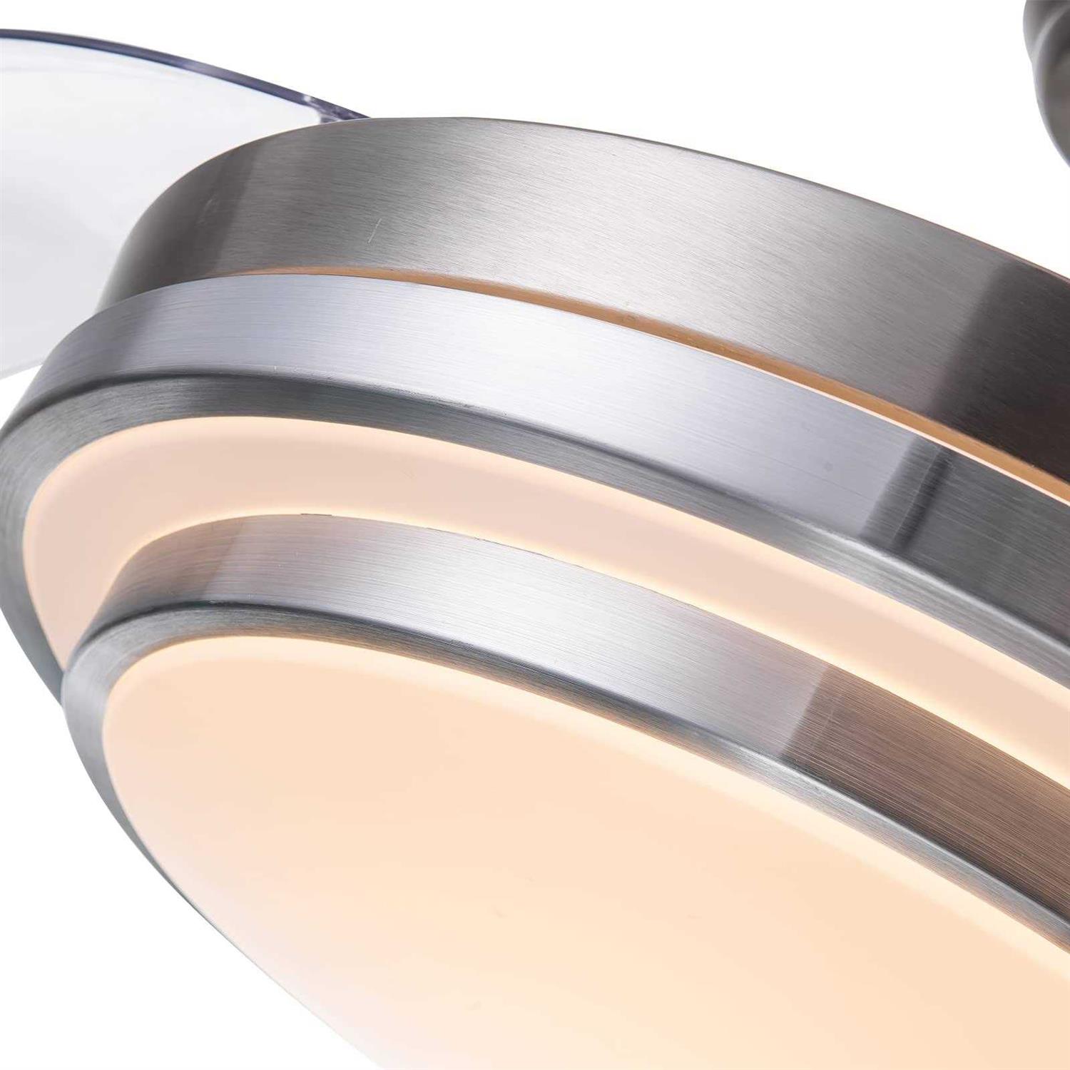 Pochfan Retractable Ceiling Fan with Lights Remote Control 42 Inch Ceiling Fan for Bedroom Living Room etc - Image 2