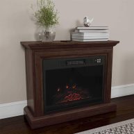 Northwest 31 in. Mobile Electric Fireplace with Mantel