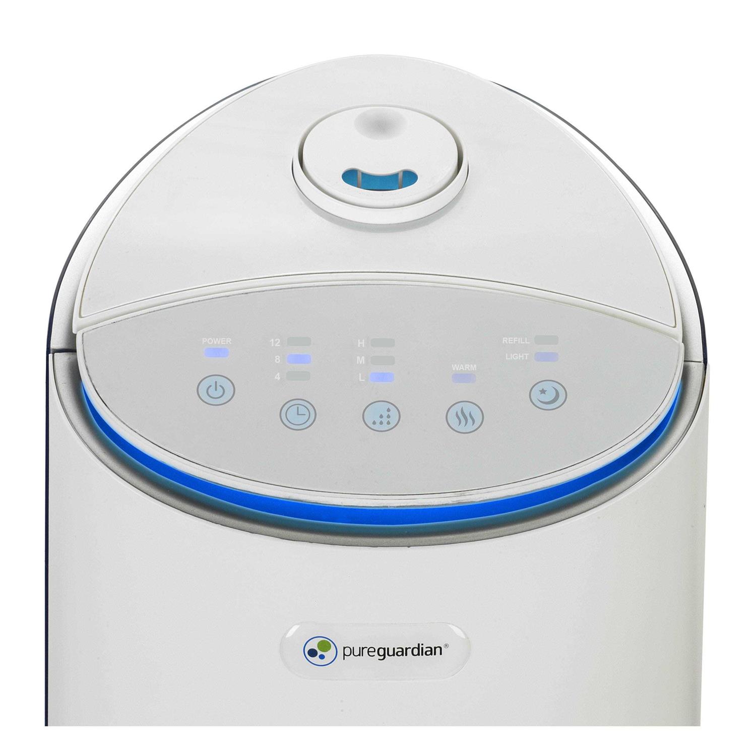 PureGuardian H3250WCA Tower Misting Humidifier – Crystal White - Image 2