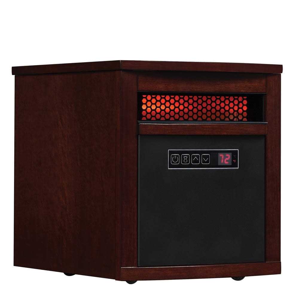 Powerheat Electric Quartz Infrared Heater with Safer Plug Dark Cherry