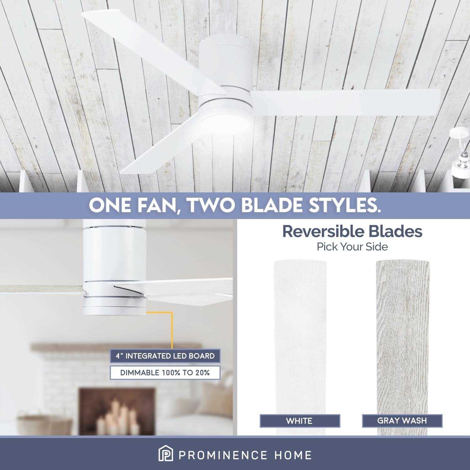 Prominence Home 52 Espy Bright White Remote Control Ceiling Fan - Image 4