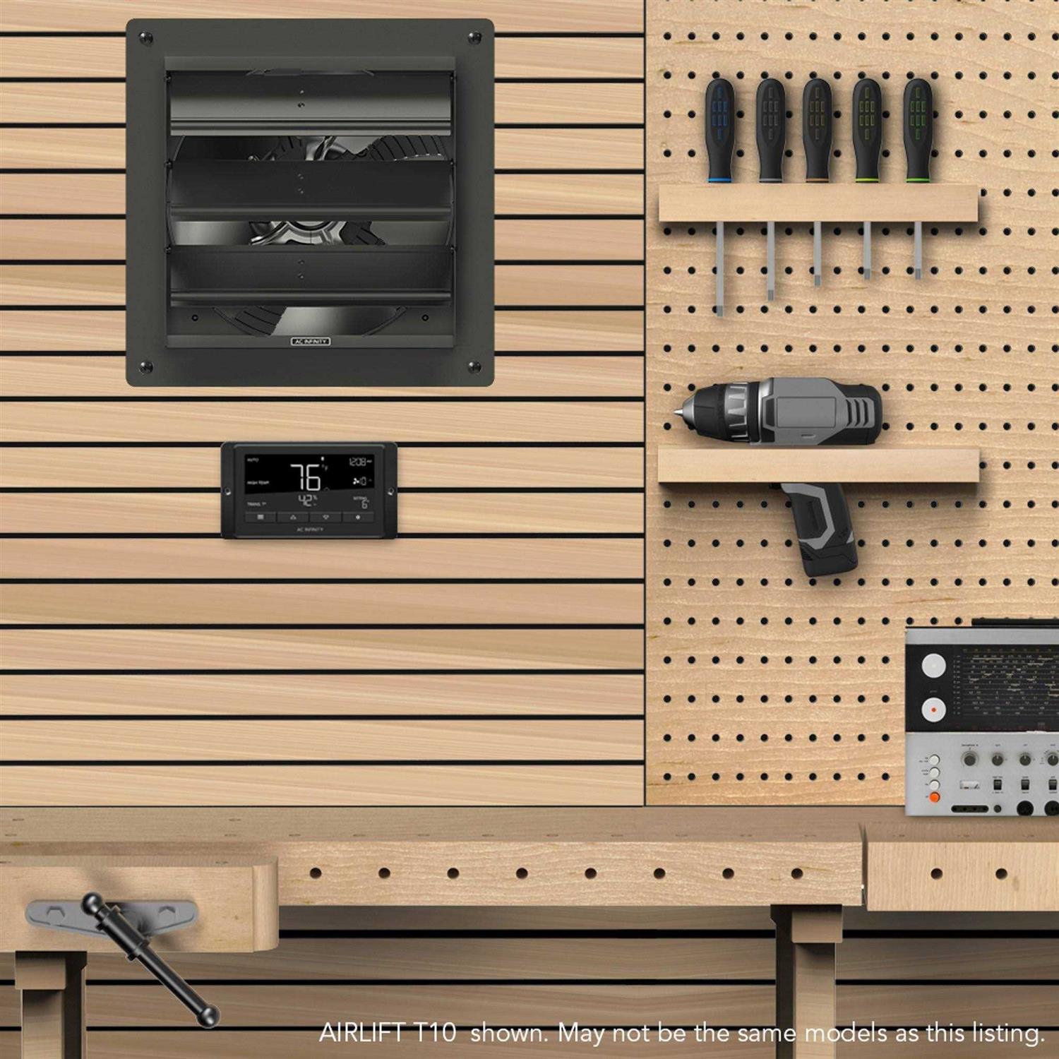 AC Infinity Airlift T12 Shutter Exhaust Ventilation Fan 12 Temperature and Humidity Controller - Image 5